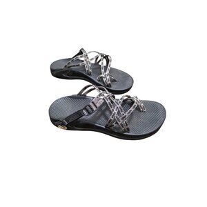 Chaco Women's Black Strappy Hiking Sandals W8 Outdoor Comfort Shoes